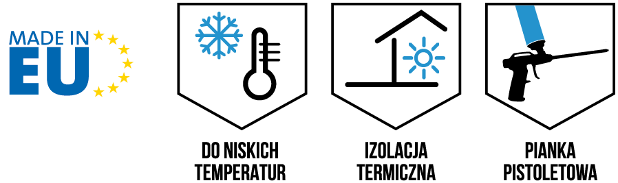 unia europejska, do niskich temperatur, izolacja termiczna, pianka pistoletowa